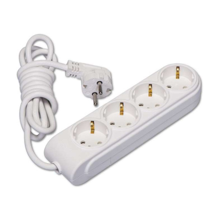 Удлинитель 4х5м с заземл. 16А IP20 ПВС 3х1.5 защ. шторки  N4210064
