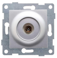 Розетка телевизионная TV 1-м СП Ugra механизм серебр.  С11А1-004