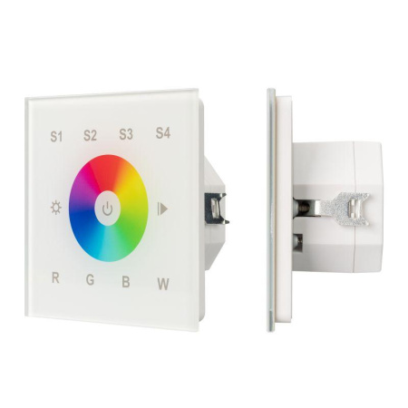 Панель сенсорная DALI-901-11-1G-4SC-RGBW-DT8-IN White (BUS/230В) (IP20 пластик)  037200