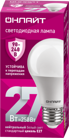 Лампа светодиодная 90 407 OLL-A60-27-230-4K-E27 (PRO 90-240В)  90407