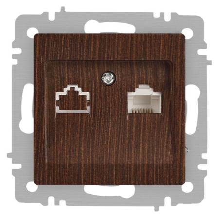 Розетка Accent 6-303-10 информационная RJ45 IP20 СУ венге  Б0063643