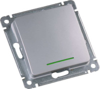 Механизм кнопки звонковой СП 1-кл 16А 250В с индик. серебр.  ВС10-432-06