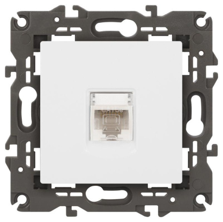 Розетка компьютерная 1-м Elegance 14-3107-01 RJ45 IP20 механизм бел.  Б0034302