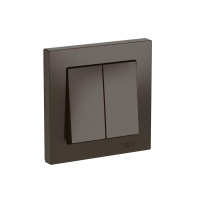 Выключатель 2-кл. AtlasDesign (сх. 5) 10AX быстрозажим. клем. в сборе мокко SE ATN000652S