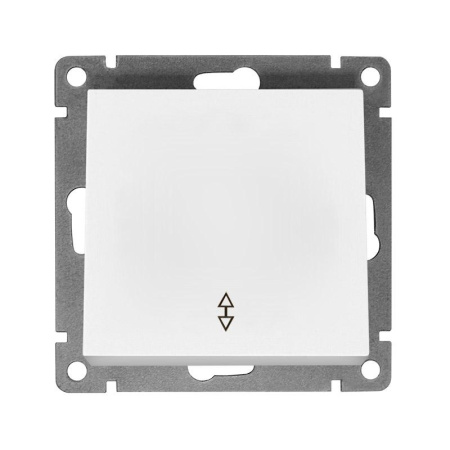 Переключатель проходной 1-кл. СП Афина 10А IP20 механизм бел.  A0025