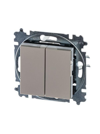 Выключатель 2-кл. СП Levit IP20 кофе макиато/бел.  2CHH590545A6018