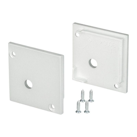 Заглушка SL-KANT-H30 SQUARE с отверстием пластик  024481