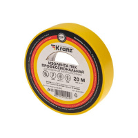 Изолента ПВХ профессиональная 0.18х19мм 20м желт.  KR-09-2802