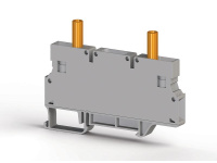 Клеммник измерительный с 2-мя тест.разъемами 6кв.мм сер. WGO4  376090