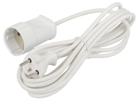 Удлинитель-шнур 1х5м без заземл. 6А IP20 UX(6)-1-5m ПВС 2х0.75  Б0039820