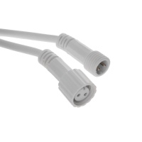 Коннектор с проводами папа-мама 2 pin бел. каучук  315-435 Коннектор с проводами папа-мама 2 pin бел. каучук  315-435