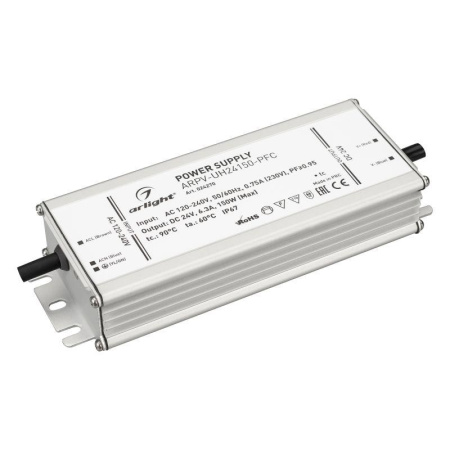 Блок питания ARPV-UH24150-PFC 24В 6.3А 150Вт IP67 метал. 7 лет  024270