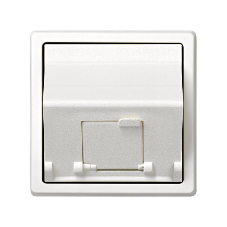 Адаптер на 1 RJ45(12) коннектор 75528; 75540; 75541; 75544-39 наклонный 73 Loft бел. 73085-60