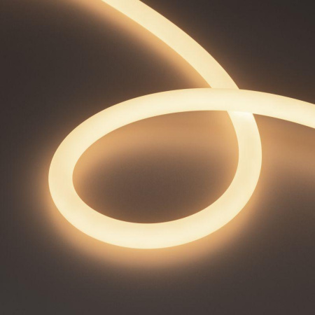 Лента светодиодная герметичная MOONLIGHT-TOP-A336-D18mm 24V Warm3000 360deg 14.4Вт/м IP65 2835 wire x1 (уп.5м)  038754