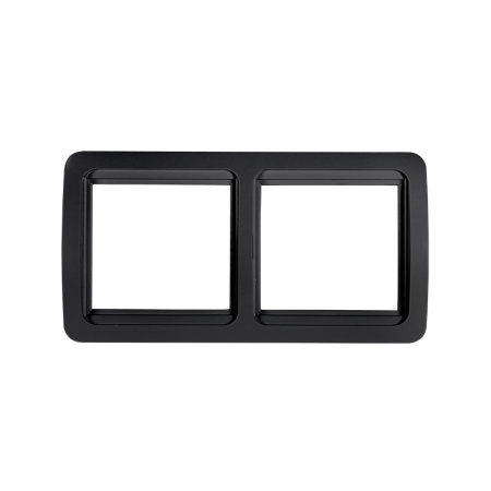 Рамка 2-м горизонтальная CLASSICO 2302HB черн.  4690612061139