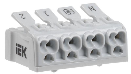 Клемма пружинная соединительная КСПн4-2L+N+PE  UKZ-B06-4P-F1-E0-10