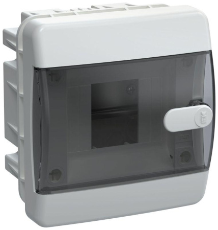Корпус пластиковый ЩРВ-П-4 IP41 черн. прозр. дверь UNION Compact  UIC-KP12-V-04-41-K01