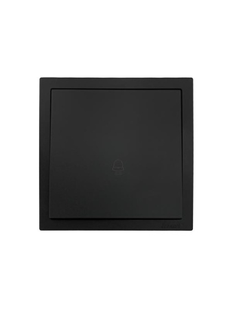 Кнопка звонка СП ZIMA IP20 безвинт. зажим черн. бархат  704-4288-103QC