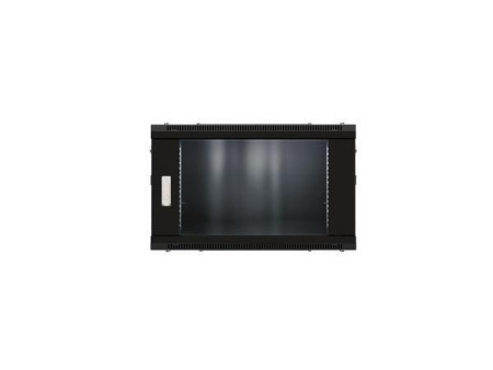 Шкаф настенный 19дюйм TERACOM PRO 6U 600х450мм дверь стеклянная с замком-ручкой черн.  TRP-WLL-0664-40B