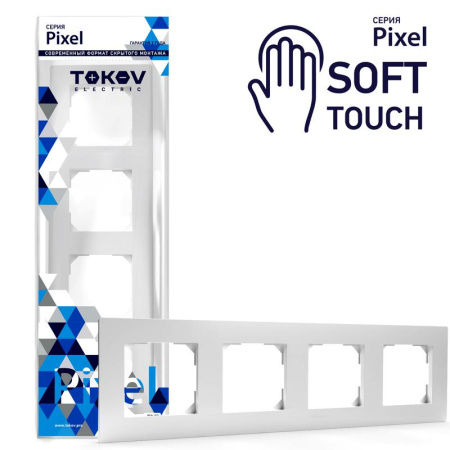 Рамка 4-м Pixel универс. айс  TKE-PX-RM4-C34