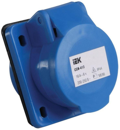 Розетка встраиваемая 16А 2P+E 220В IP44 ССИ-413  PSR41-016-3