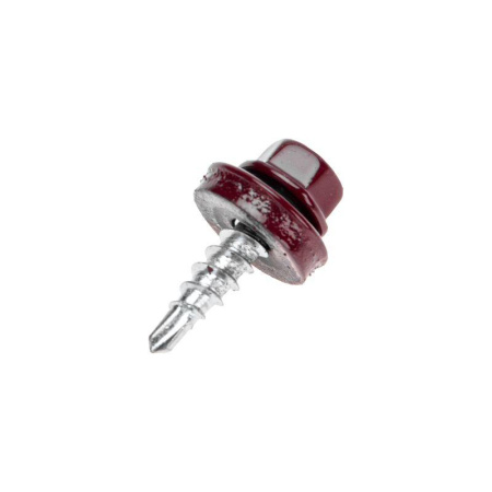 Саморез кровельный 4.8х19мм окрашенный RAL 3005 короб (уп.250шт)  1203-4819-3