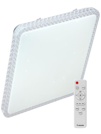 Светильник светодиодный PREMIUM MYSTERY QUADRO 75Вт 230В 3000-6500К 6000лм IP40 530х530х70мм настенно-потолочный управляемый с пультом ДУ  KSMystQD75W