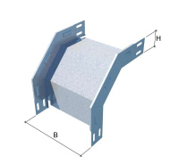 Угол для лотка вертикальный внешний 90град. 400х150 сталь VL90-150-400 КМ LO1784