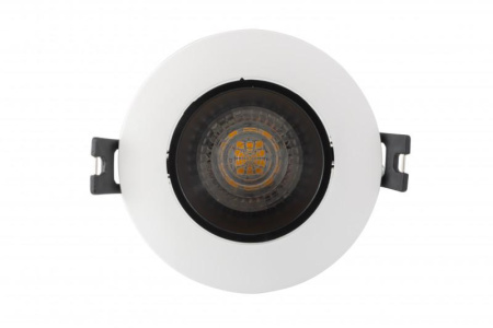 Светильник встраиваемый IP20 10Вт GU5.3 LED бел./черн. пластик  DK3020-WB