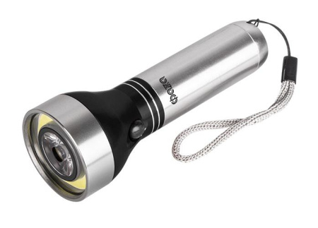 Фонарь ручной AF6-L3W/L1W-bk 3Вт COB 160лм + 1Вт LED 40лм IP44 корпус: алюм. метал. 3хAAA (не в компл.) черн./серебр.  5023444
