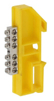 Шина PE "земля" на DIN-изоляторе ШНИ-6х9-6 NO-222-90-1 никелирован. Д желт.  Б0044139