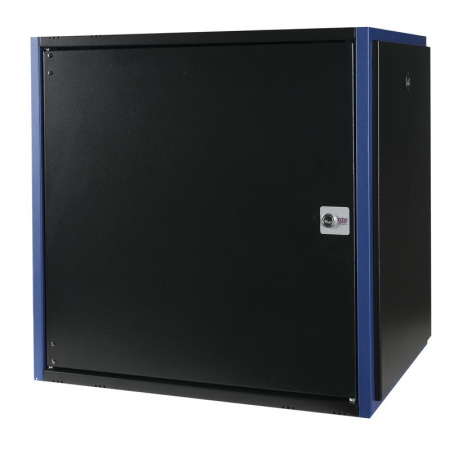 Шкаф настенный 19дюйм 12U 600х450 дв. метал. черн.  DR-610211