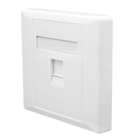 Панель лицевая 1 порт 80х80 Keystone шторка  10-0333