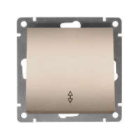 Переключатель проходной 1-кл. СП Афина 10А IP20 механизм шампань  A0025-Br