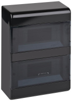 Щиток ОП Тусо 18мод. с 2-мя двер. 222х277х93мм черн.  68018Ч