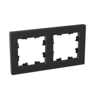 Рамка 2-м Эпика черн. пластик  UP1-FPB-02