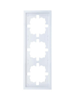 Рамка 3-мест. горизонт. ZIMA бел.  704-0200-148