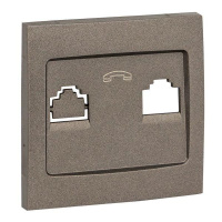 Панель лицевая Валенсия для розетки Phone 1-м графит PROxima  EST01-L-034-60