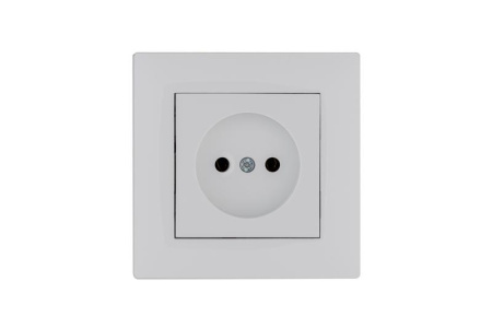 Розетка 1-м Karea RIZZ без заземл. бел.  88001022