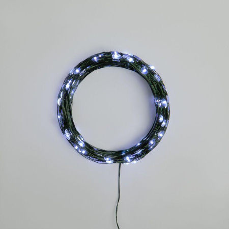 Гирлянда "Роса" 20м 200LED бел. IP20 230В с контроллером провод зел.  303-265