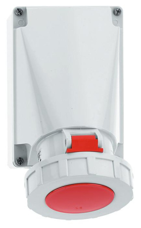 Розетка настенная 63А 5п 3P+N+PE 6ч 400В IP67  1112