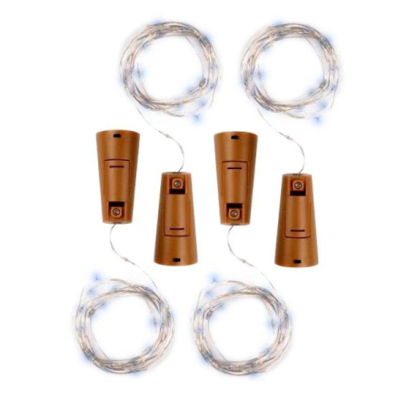 Гирлянда DC-G04-20WS4 пробки 20LED 3x(LR44/LR1154/AG13/G13) (в компл.) (уп.4шт) бел.  5047952