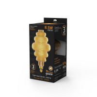 Лампа светодиодная филаментная Black Filament 8.5Вт Honeycomb золотая 2000К тепл. бел. E27 660лм  161802105