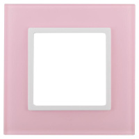 Рамка 1-м 14-5101-30 стекло Elegance роз.+бел. ЭРА Б0034484