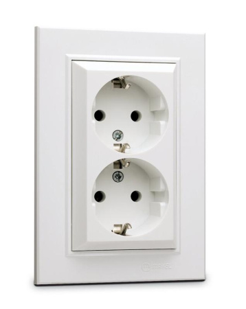 Розетка 2-я с/з СП Karea 16А IP20 бел.  56001082