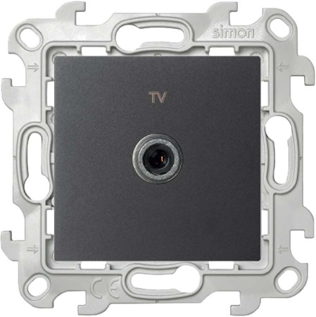 Розетка телевизионная проходная TV СП  24 IP20 механизм графит  2410475-038