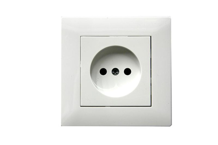 Розетка 1-м Karea RIZZ без заземл. керамика бел.  88001002