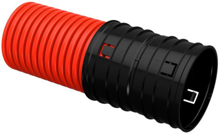 Труба гофрированная двустенная ПНД жесткая d160мм (дл.5.7м) ELASTA  ET-TG13-212-160-D57-K04