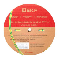 Трубка термоусадочная ТУТ нг 16/8 желт./зел. (уп.100м)  tut-16-yg