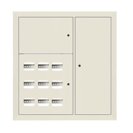 Щит этажный 9кв. RAL9002 3 окна в ряд по гориз. (1000х950х150) PROxima  mb29-v-9-ral9002-1